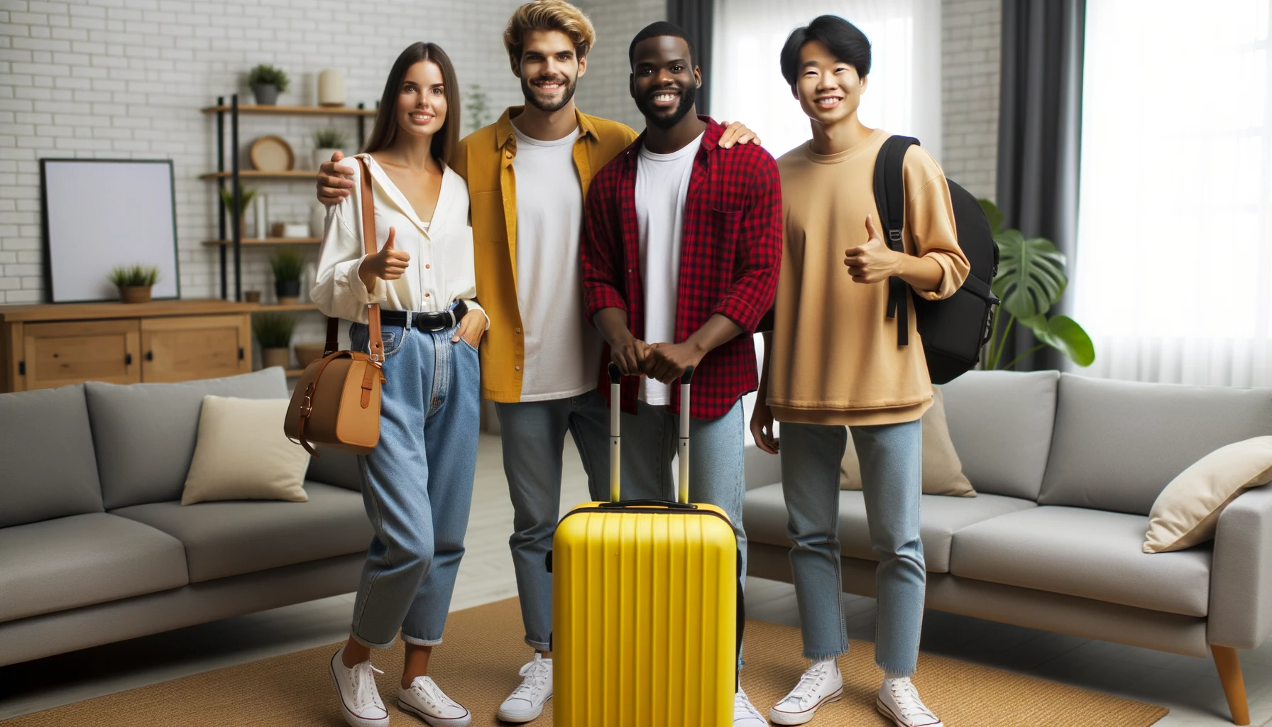 Voyageurs dans une location courte durée